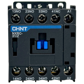 Contator Auxiliar Tetrapolar Chint NXRC-31/Z DC24V 3NA+1NF