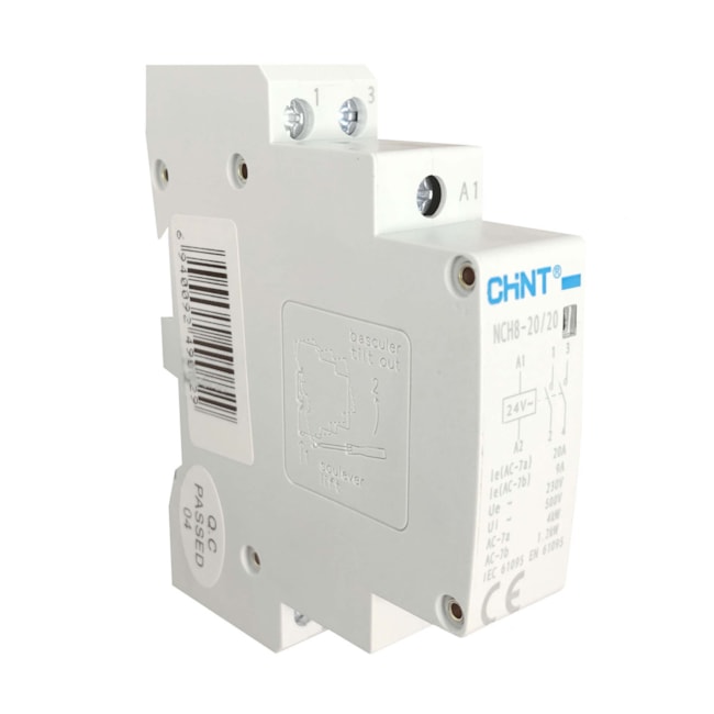 Contator Bipolar Chint NCH8-20/20 24VCA Contator Bipolar Chint NCH8-20/20 24VCA