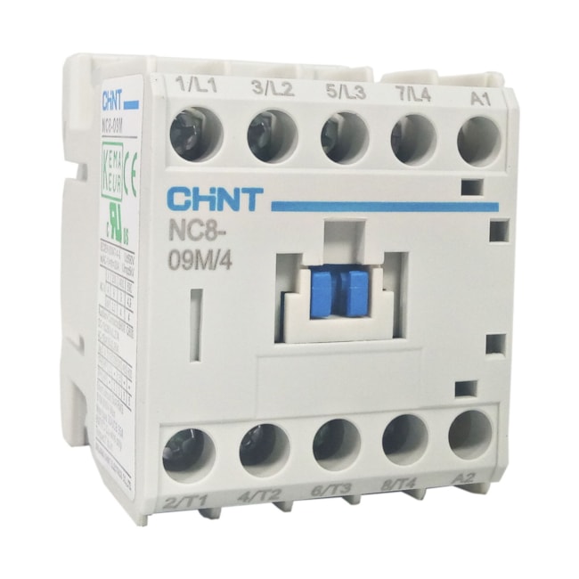 Contator Chint 9A 4NA NC8-09M/4 220VCA Contator Chint 9A 4NA NC8-09M/4 220VCA