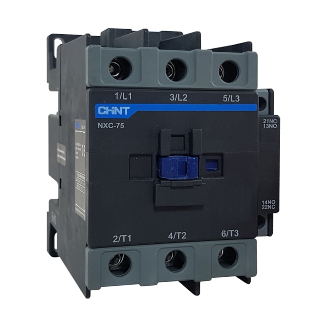 Contator Chint NXC-75 230V 75A 50/60Hz 1NA 1NF Contator Chint NXC-75 230V 75A 50/60Hz 1NA 1NF