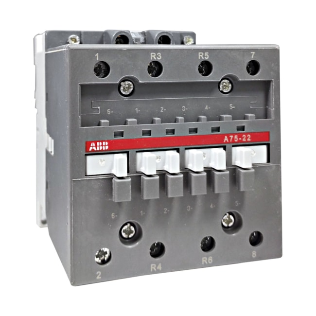 Contator Tetrapolar ABB A75-22-00 2NA+2NF 8kV 105A 220VCA Contator Tetrapolar ABB A75-22-00 2NA+2NF 8kV 105A 220VCA