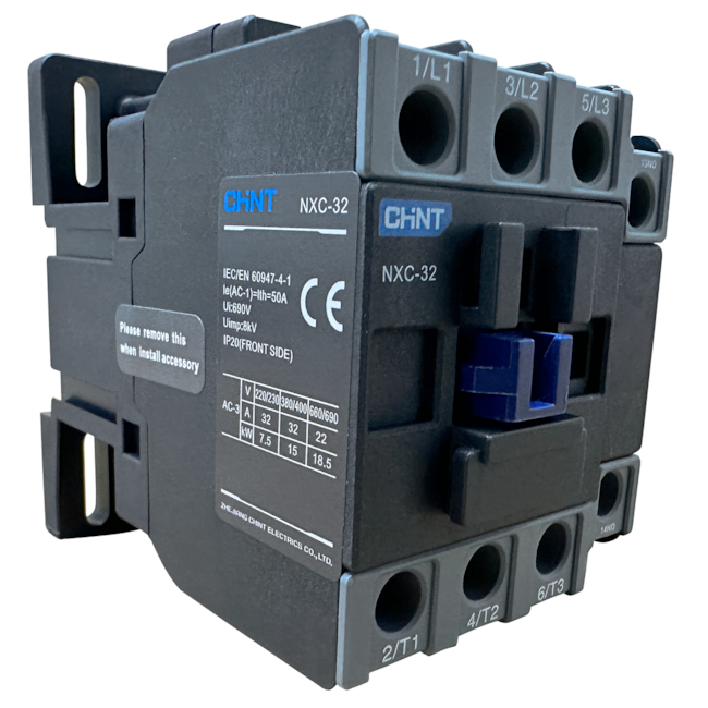 Contator Tripolar 32A Chint NXC-32 24VAC 1NA+1NF 50/60Hz Contator Tripolar 32A Chint NXC-32 24VAC 1NA+1NF 50/60Hz