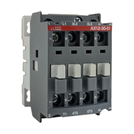 Contator Tripolar ABB AX12-30-01-81 12A 24Vca 1NF Contator Tripolar ABB AX12-30-01-81 12A 24Vca 1NF