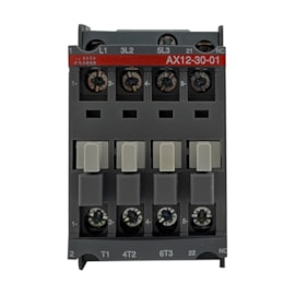 Contator Tripolar ABB AX12-30-01-81 12A 24Vca 1NF Contator Tripolar ABB AX12-30-01-81 12A 24Vca 1NF