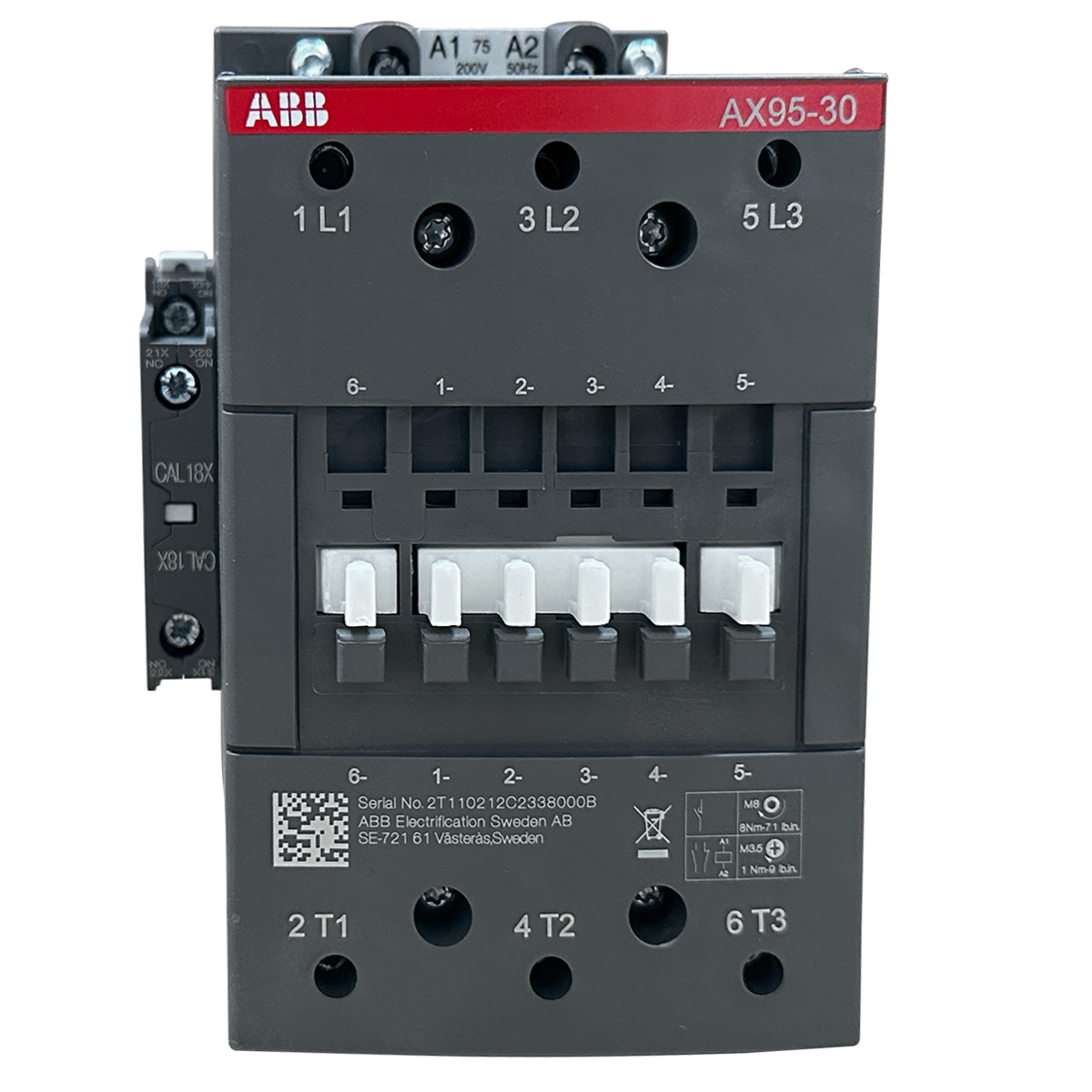 Contator Tripolar ABB AX95-30-11-75 95A 200/220V 1NA+1NF - Alta ...