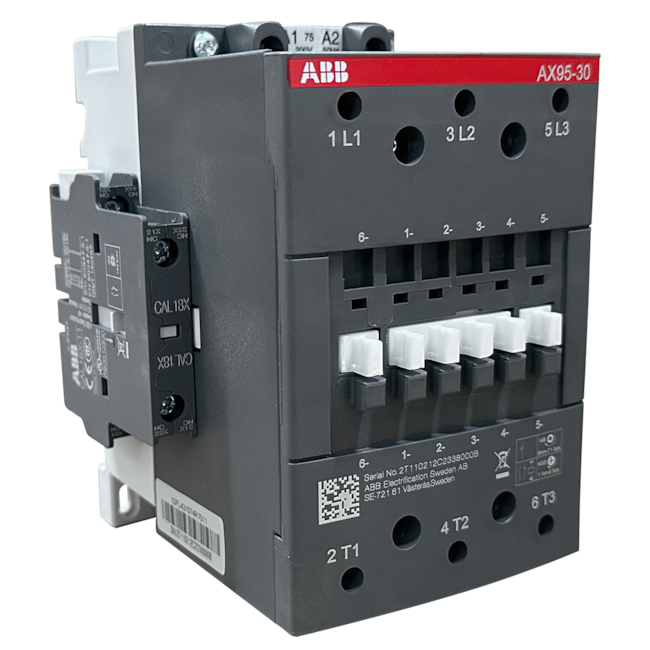 Contator Tripolar ABB AX95-30-11-75 95A 200/220V 1NA+1NF Contator Tripolar ABB AX95-30-11-75 95A 200/220V 1NA+1NF