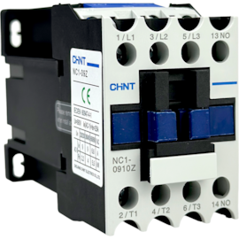 Contator Tripolar Chint NC1-0910Z 24VCC 9A 3NA + 1NA