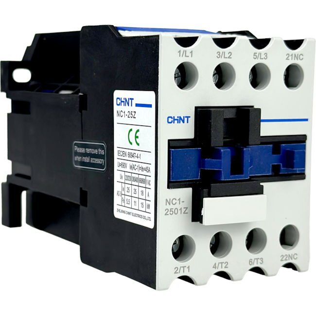 Contator Tripolar Chint NC1-2501Z 24VCC 25A 3NA + 1NF Contator Tripolar Chint NC1-2501Z 24VCC 25A 3NA + 1NF