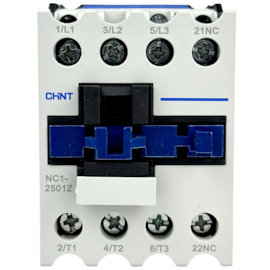 Contator Tripolar Chint NC1-2501Z 24VCC 25A 3NA + 1NF