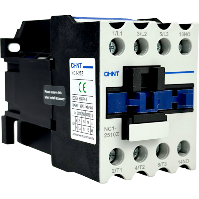 Contator Tripolar Chint NC1-2510Z 24VCC 25A 3NA + 1NA Contator Tripolar Chint NC1-2510Z 24VCC 25A 3NA + 1NA