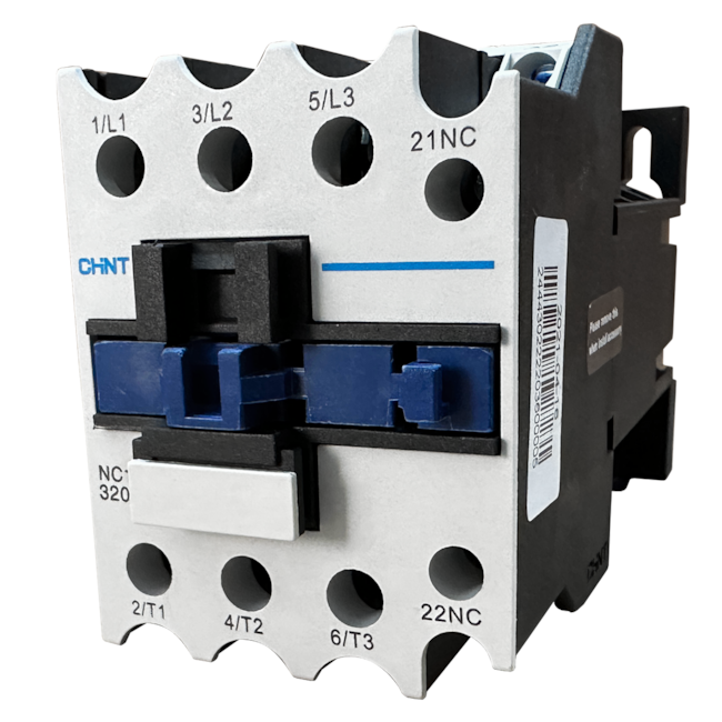 Contator Tripolar Chint NC1-3201Z 32A 1NF Bobina 24VCC Contator Tripolar Chint NC1-3201Z 32A 1NF Bobina 24VCC