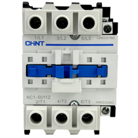 Contator Tripolar Chint NC1-5011Z 24VCC 50A 3NA + 1NA 1NF