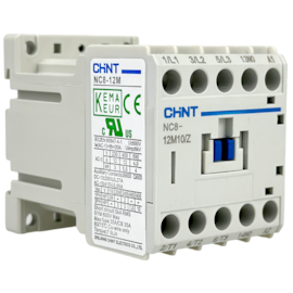 Contator Tripolar Chint NC8-12M10/Z DC24V 12A 3NA + 1NA