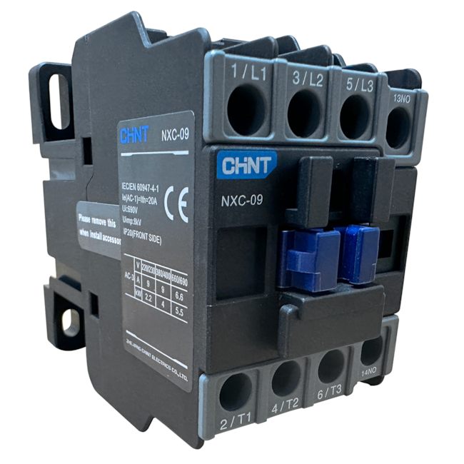Contator Tripolar Chint NXC-09 24VAC 9A 1NA+1NF 690V 8kV Contator Tripolar Chint NXC-09 24VAC 9A 1NA+1NF 690V 8kV