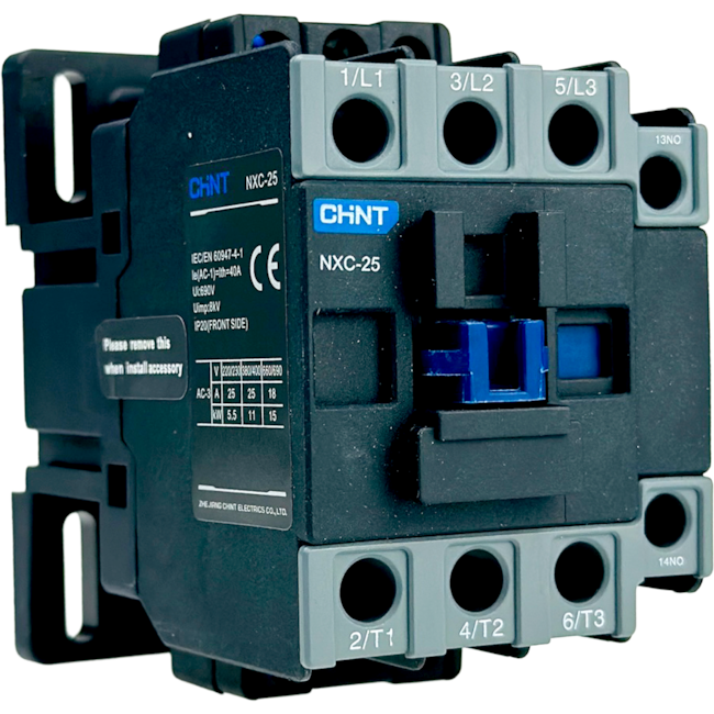 Contator Tripolar Chint NXC-25 40A 24VCA 1NA+1NF 50/60Hz