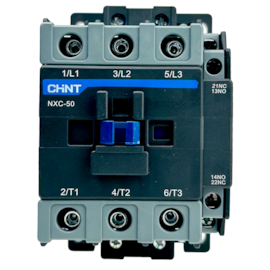 Contator Tripolar Chint NXC-50 50A 24V 1NA+1NF Contator Tripolar Chint NXC-50 50A 24V 1NA+1NF