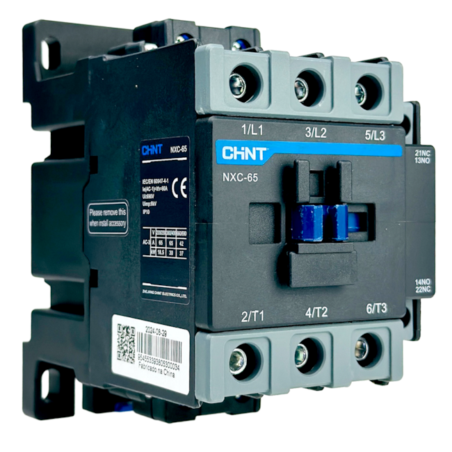 Contator Tripolar Chint NXC-65 220V 65A 1NA+1NF