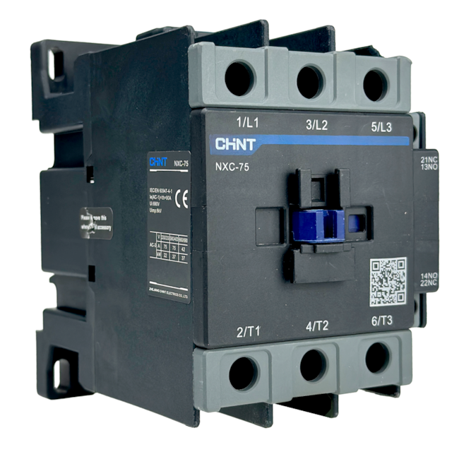 Contator Tripolar Chint NXC-75 75A 380V 1NA+1NF 50/60Hz Contator Tripolar Chint NXC-75 75A 380V 1NA+1NF 50/60Hz