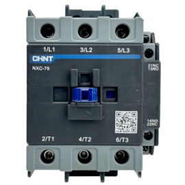 Contator Tripolar Chint NXC-75 75A 380V 1NA+1NF 50/60Hz
