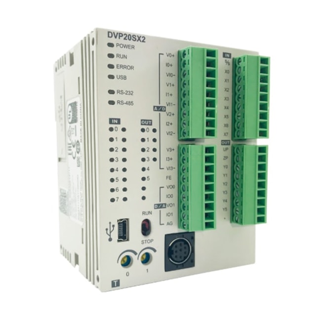 Controlador Lógico Programável Delta CLP Relé DVP20SX211R Controlador Lógico Programável Delta CLP Relé DVP20SX211R