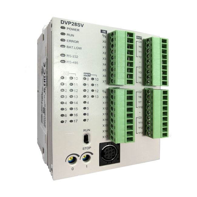 Controlador Lógico Programável Delta CLP Relé DVP28SV11R2 Controlador Lógico Programável Delta CLP Relé DVP28SV11R2