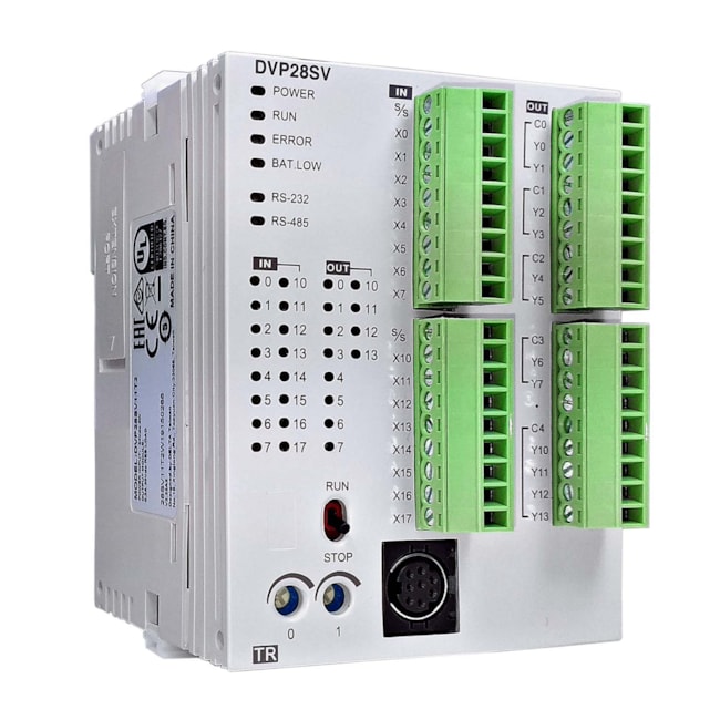 Controlador Lógico Programável Delta DVP28SV11T2 CLP NPN Controlador Lógico Programável Delta DVP28SV11T2 CLP NPN