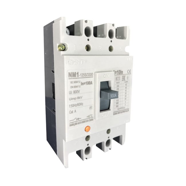 Disjuntor Caixa Moldada 100A Tripolar Chint NM1-125S/3300 Disjuntor Caixa Moldada 100A Tripolar Chint NM1-125S/3300