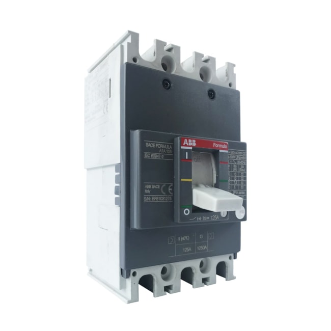 Disjuntor Caixa Moldada 125A Tripolar ABB A1A 125