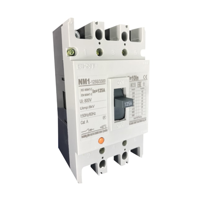Disjuntor Caixa Moldada 125A Tripolar Chint NM1-125S/3300 Disjuntor Caixa Moldada 125A Tripolar Chint NM1-125S/3300