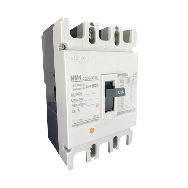 Disjuntor Caixa Moldada 150A Chint NM1-250S/3300 Disjuntor Caixa Moldada 150A Chint NM1-250S/3300