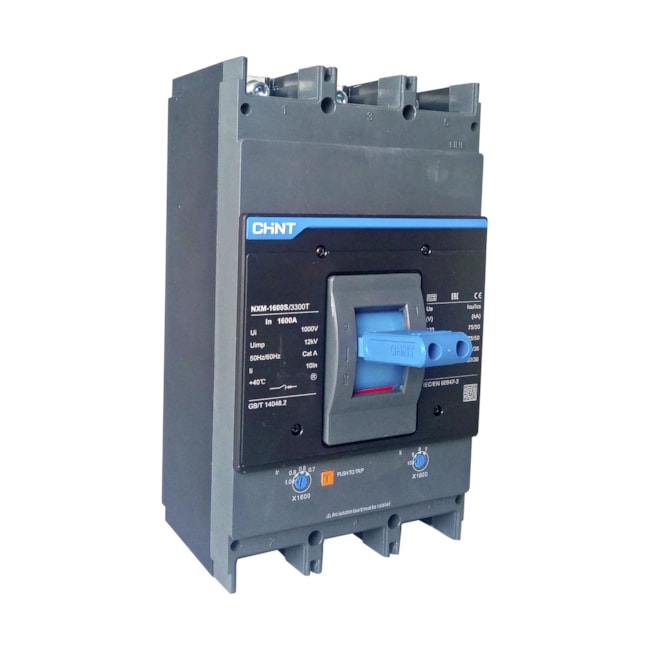 Disjuntor Caixa Moldada 1600A Tripolar Chint NXM1600S/3300T Disjuntor Caixa Moldada 1600A Tripolar Chint NXM1600S/3300T