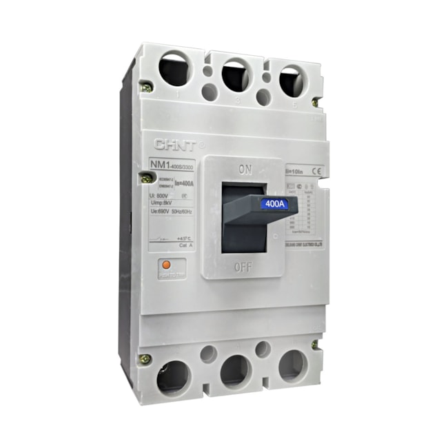 Disjuntor Caixa Moldada 400A Tripolar Chint NM1-400S/3300 Disjuntor Caixa Moldada 400A Tripolar Chint NM1-400S/3300