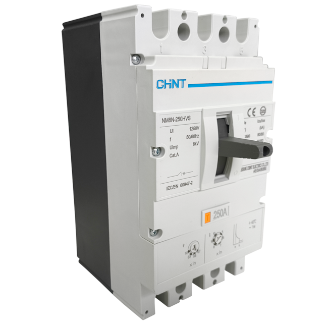 Disjuntor Caixa Moldada Chint NM8N-250HVS TM 250A 3P 800VCA Disjuntor Caixa Moldada Chint NM8N-250HVS TM 250A 3P 800VCA