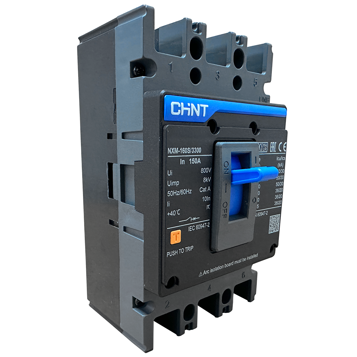 Disjuntor Caixa Moldada Chint Tripolar 150A NXM-160S/3300