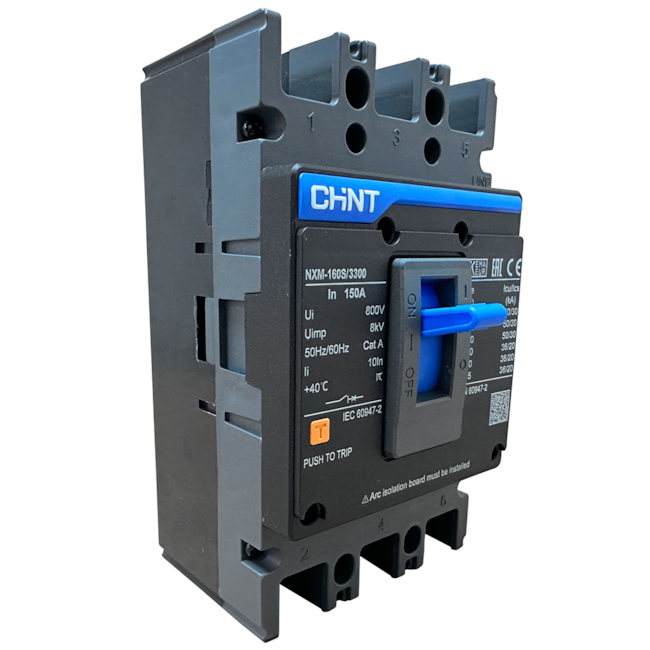 Disjuntor Caixa Moldada Chint Tripolar 150A NXM-160S/3300 Disjuntor Caixa Moldada Chint Tripolar 150A NXM-160S/3300