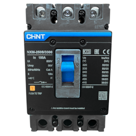 Disjuntor Caixa Moldada Chint Tripolar NXM-250S/3300 180A Disjuntor Caixa Moldada Chint Tripolar NXM-250S/3300 180A
