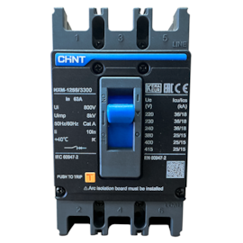 Disjuntor Caixa Moldada Tripolar 63A Chint NXM-125S/3300 Disjuntor Caixa Moldada Tripolar 63A Chint NXM-125S/3300