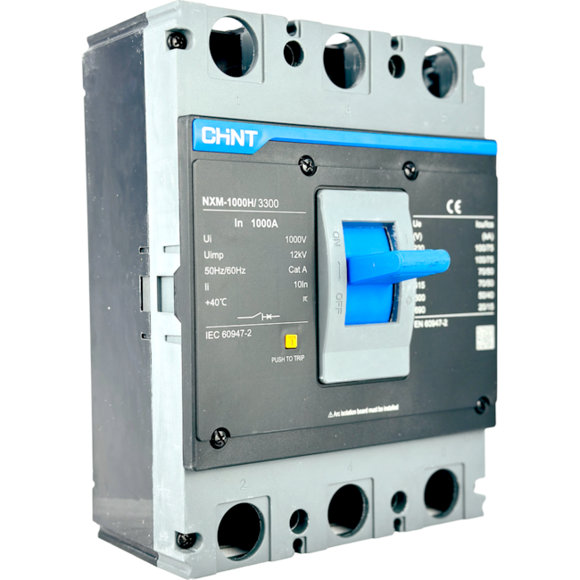 Disjuntor Caixa Moldada Tripolar Chint NXM-1000H/3300 1000A Disjuntor Caixa Moldada Tripolar Chint NXM-1000H/3300 1000A