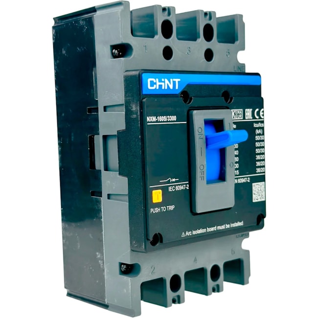 Disjuntor Caixa Moldada Tripolar Chint NXM-160S/3300 125A Disjuntor Caixa Moldada Tripolar Chint NXM-160S/3300 125A