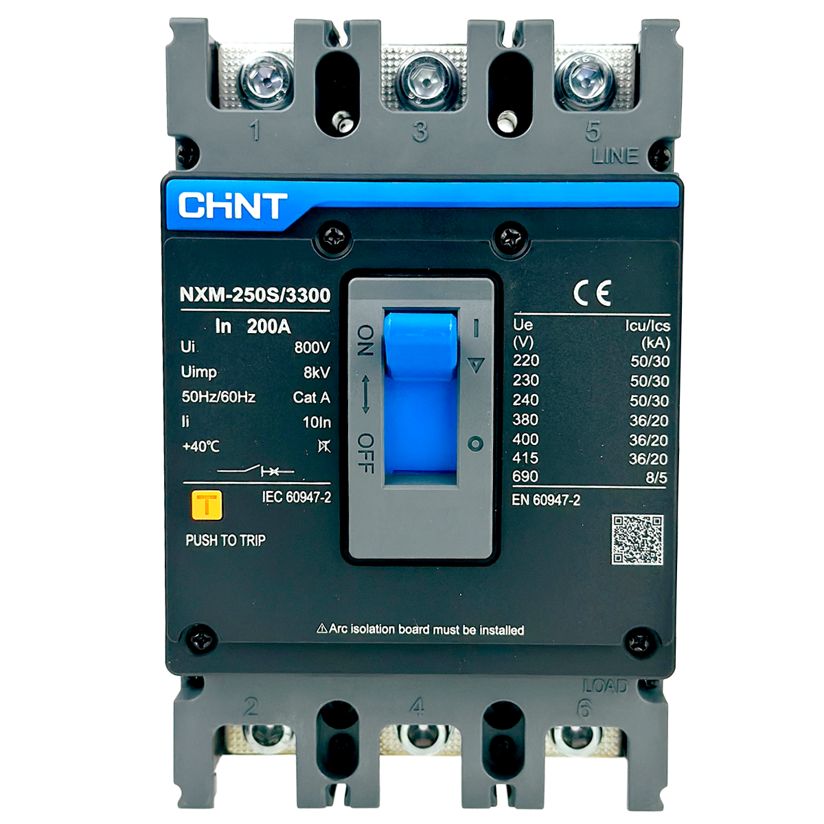 Disjuntor Caixa Moldada Tripolar Chint NXM-250S/3300 180A