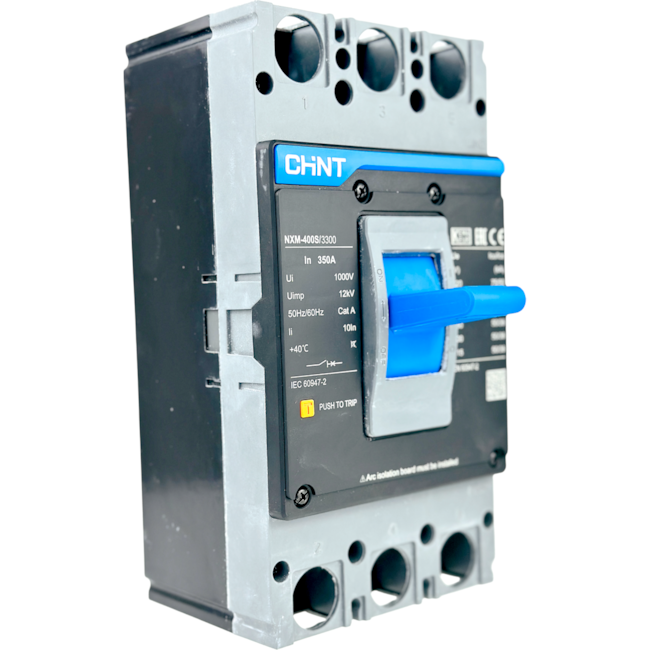 Disjuntor Caixa Moldada Tripolar Chint NXM-400S/3300 350A Disjuntor Caixa Moldada Tripolar Chint NXM-400S/3300 350A