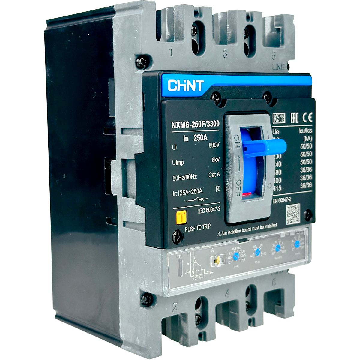 Disjuntor Caixa Moldada Tripolar Chint NXMS-250F/3300 250A