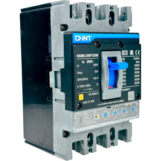 Disjuntor Caixa Moldada Tripolar Chint NXMS-250F 3300 250A Disjuntor Caixa Moldada Tripolar Chint NXMS-250F 3300 250A