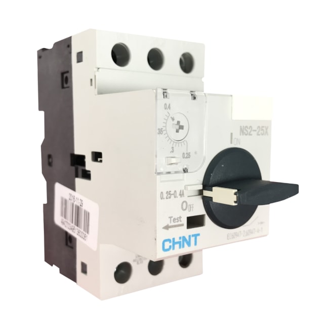 Disjuntor Motor 0,25A - 0,4A 690V 8kV Chint NS2-25X Disjuntor Motor 0,25A - 0,4A 690V 8kV Chint NS2-25X