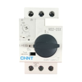 Disjuntor Motor 0,4A - 0,63A 690V 8kV Chint NS2-25X Disjuntor Motor 0,4A - 0,63A 690V 8kV Chint NS2-25X