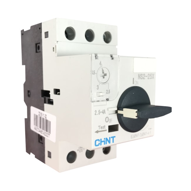 Disjuntor Motor 2,5A - 4A 690V 8kV Chint NS2-25X Disjuntor Motor 2,5A - 4A 690V 8kV Chint NS2-25X