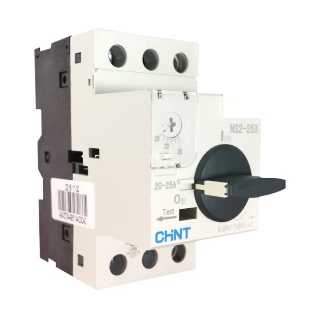 Disjuntor Motor 20A - 25A 690V 8kV Chint NS2-25X Disjuntor Motor 20A - 25A 690V 8kV Chint NS2-25X
