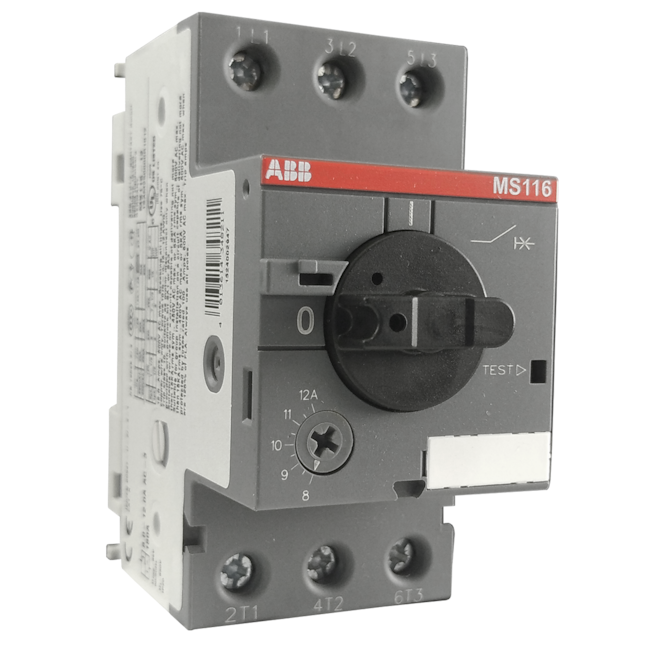 Disjuntor Motor 8,0A - 12A 690VCA ABB MS116-12 Disjuntor Motor 8,0A - 12A 690VCA ABB MS116-12
