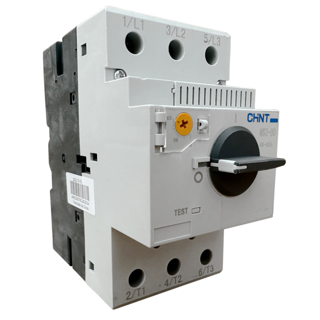 Disjuntor Motor Chint NS2-80 48-65A 690V Disjuntor Motor Chint NS2-80 48-65A 690V