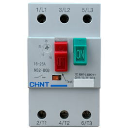 Disjuntor Motor Chint NS2-80B 16A-25A 690V Disjuntor Motor Chint NS2-80B 16A-25A 690V